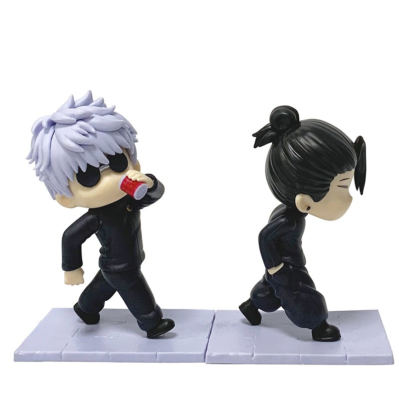 11 ซม.Jujutsu Kaisen อะนิเมะรูป Gojo Satoru Guto Suguru The Strongest Duo สวมแว่นตากันแดดรุ่น Q PVC Action Figures ตุ๊กตาของเล่น