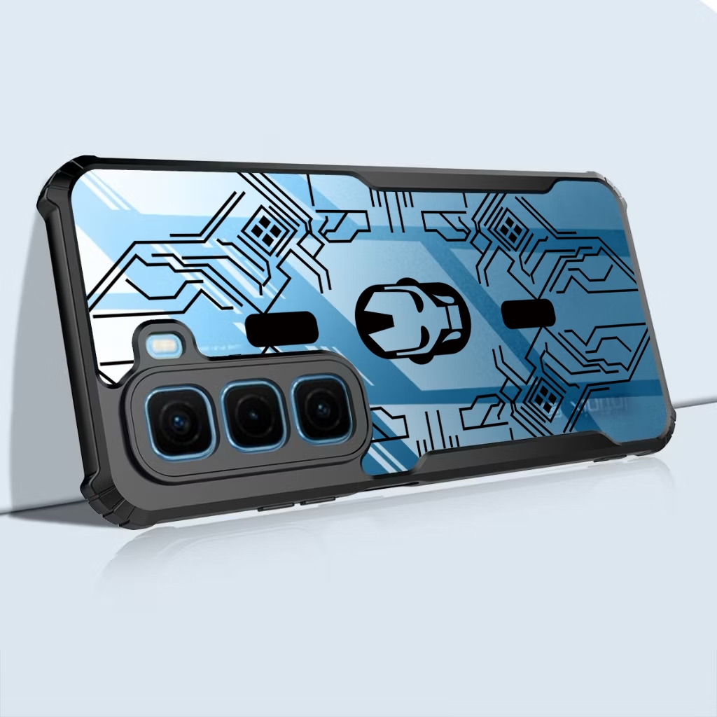 Steel Iron Manรูปแบบกันกระแทกเคสโทรศัพท์Infinix HOT 70 60 60i 50 Pro Plus 50i 40 40i 30i 30 Play NFC 20S 20i 20 12i 11S 11 10T 10 9 12 Proปลอกอะคริลิคโปร่งใสฝาครอบ