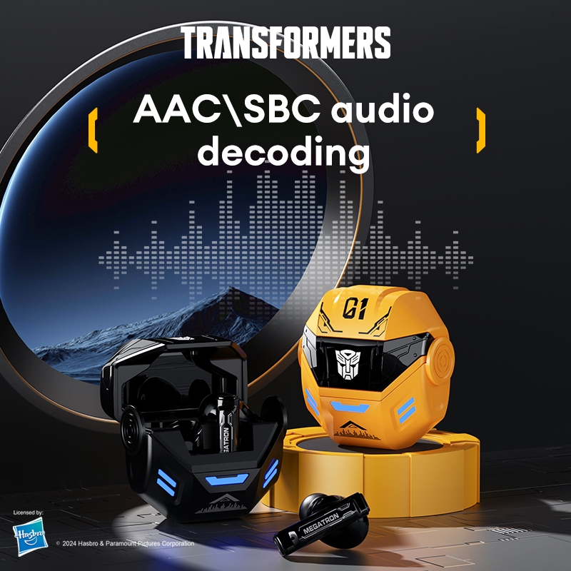 Transformers TF-T36 ชุดหูฟังบลูทูธ เสียง HD ลดเสียงรบกวนอัจฉริยะ บลูทูธกันน้ําแบบพกพาน้ําหนักเบา 5.4