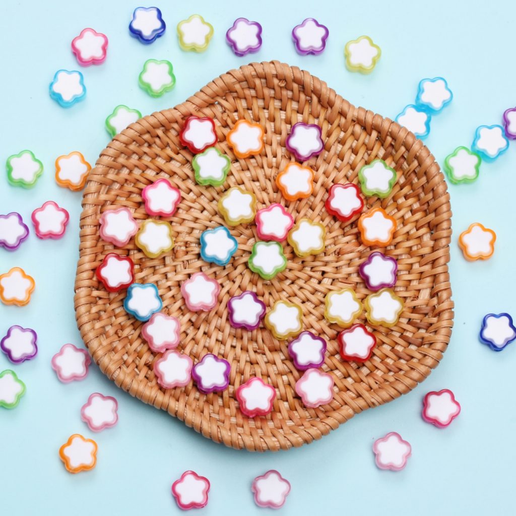 ลูกปัดอะคริลิค รูปดอกไม้ ขนาด 10 มม. สําหรับทําเครื่องประดับ ต่างหู แฮนด์เมด DIY จํานวน 30 ชิ้น