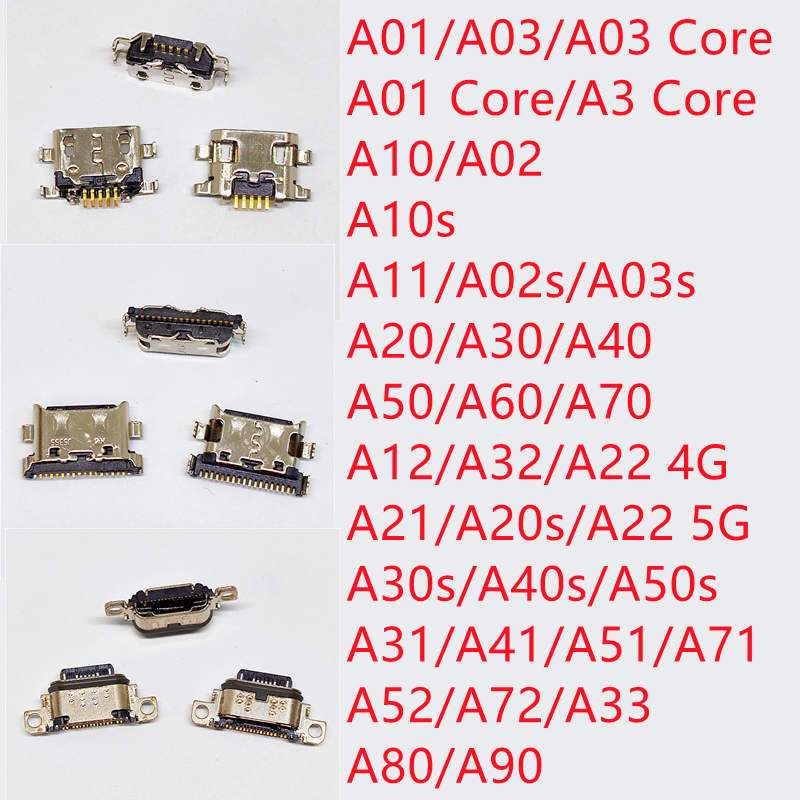 SAMSUNG สําหรับsamsung A12 A10s A21s A11 A20s A22 A32 A33 A01 A30s A31 A51 A50s A71 A70s A52 A72 พอร์ตชาร์จUSB Charger Connectorอะไหล่