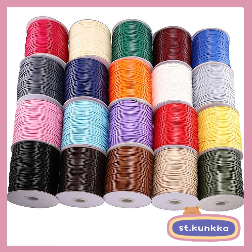 St.kunkka 0.5 0.8 มม. ยาว 10 ม./ถุง  เกาหลีรอบสายไฟสร ้ เชือกร้อยลูกปัด‌ เชือกเทียน ‌เชือกทำสร้อย‌ สําหรับทําเครื่องประดับ สร้อยคอ DIY