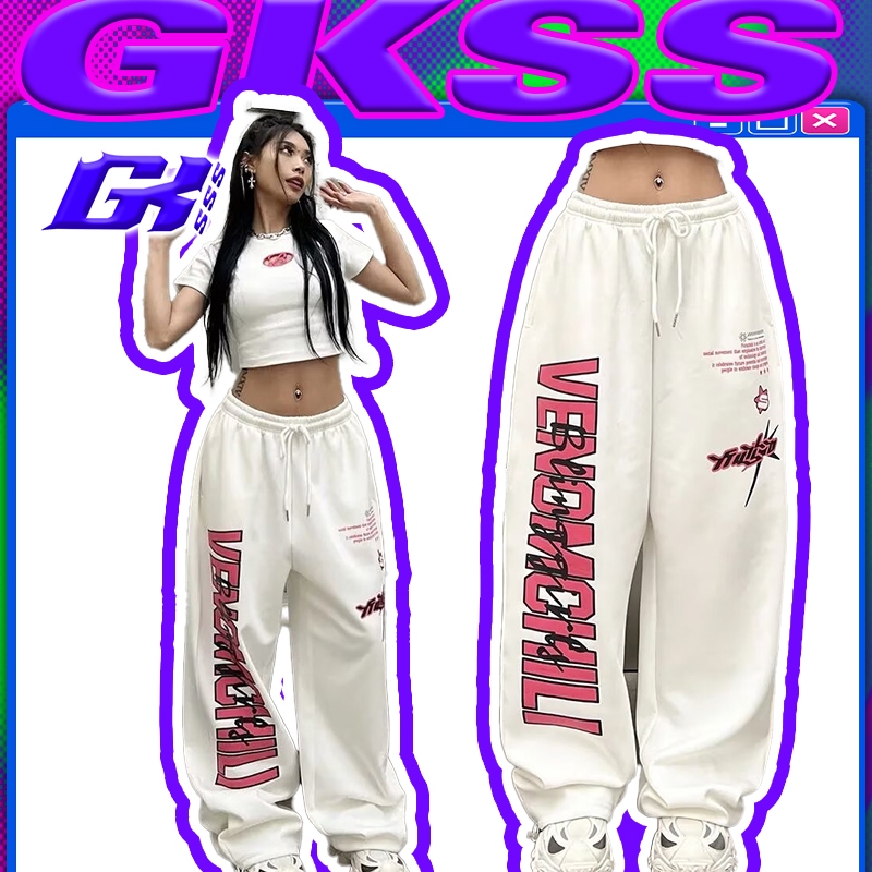 Gkss American Hip Hop Style Straight Loose Casual Pants