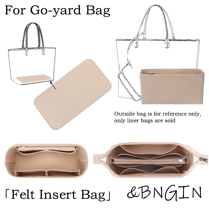 Bngin Fit สําหรับ GOYARD St Louis PM GM Tote กระเป๋า Felt ใส่กระเป๋า Organizer กระเป๋าสําหรับกระเป๋า