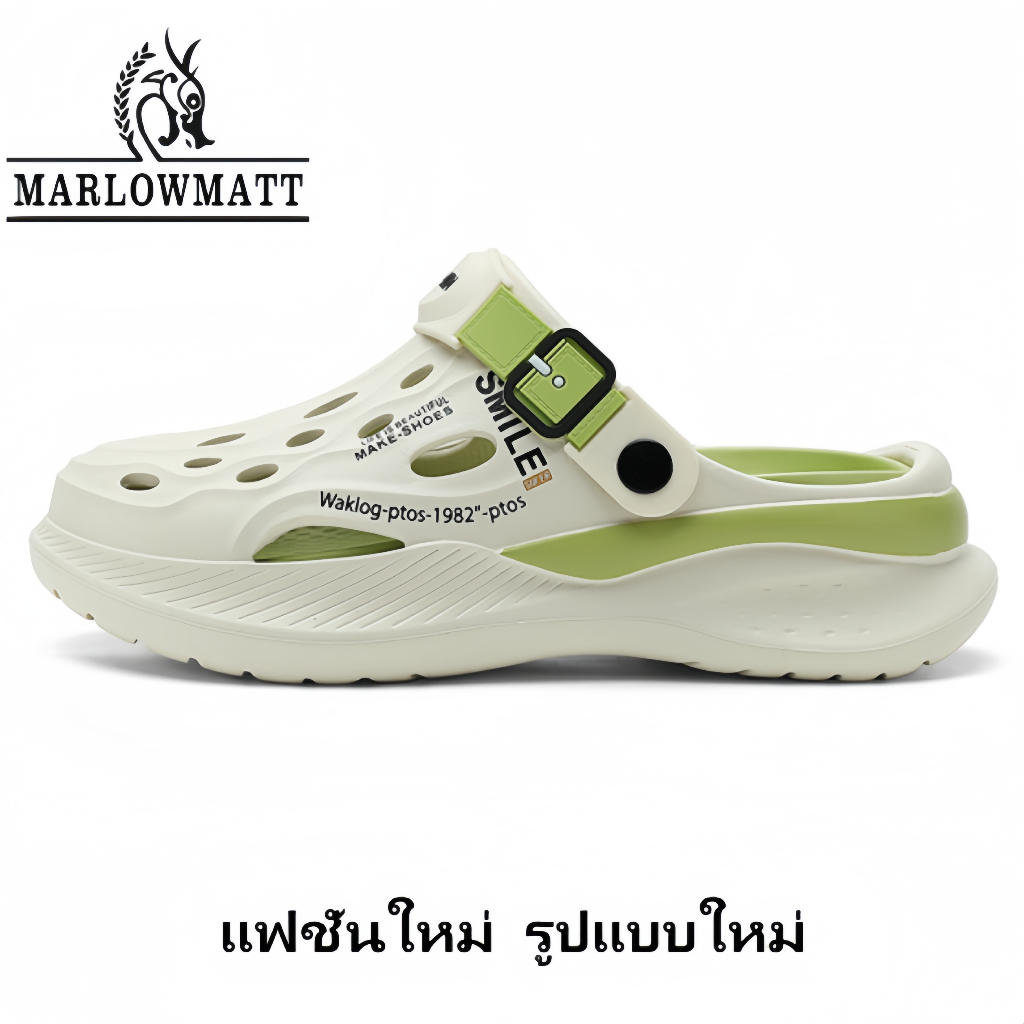 Marlowmatt รองเท้าแตะสุภาพสตรี Soft Sole Anti-slip กันน้ําระงับกลิ่นกาย Home Travel รองเท้าแตะ Big Toe รองเท้าแตะ