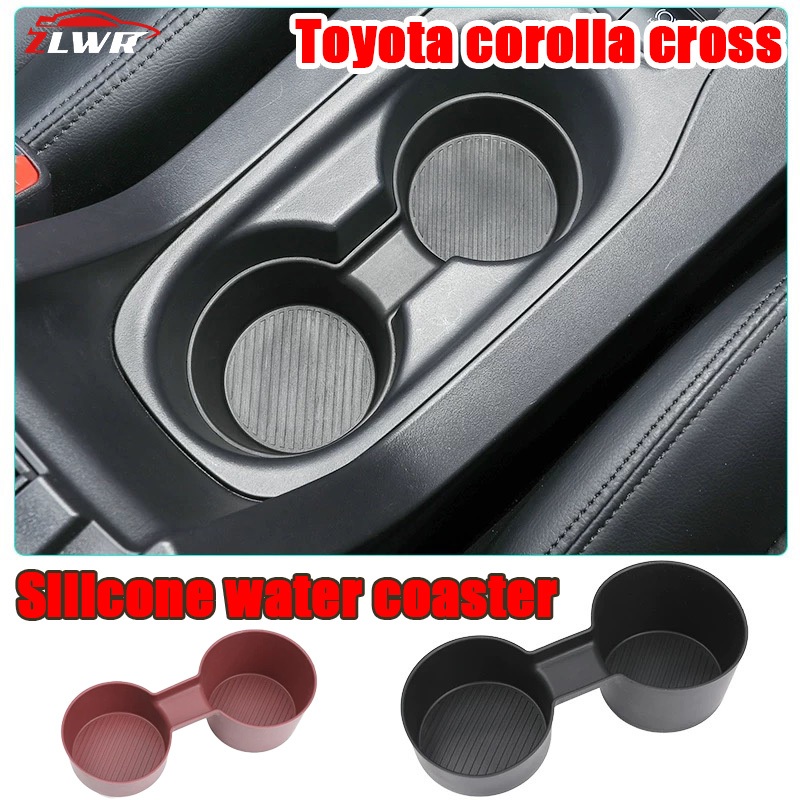 เหมาะสําหรับ corolla cross storage แผ่นซิลิโคนควบคุมกลางที่วางแก้วน้ําการปรับเปลี่ยนภายในรถยนต์