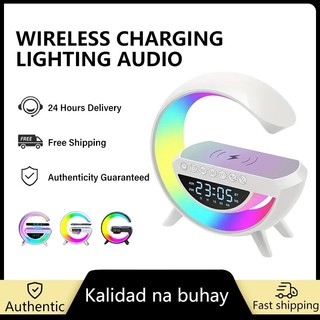 Multifunctional Bluetooth Speaker 15W LED Atmosphere RGB Light with Wireless Charger Desk Lamp Lamp Smart Speaker