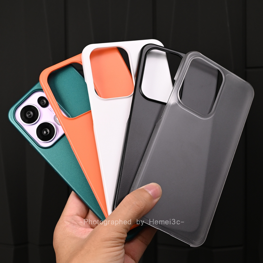 สําหรับ OPPO Reno 13 Pro 5G ปลอกไม่มีสีเหลืองโปร่งใส Slim เคสโทรศัพท์พลาสติกแข็งฝาครอบ