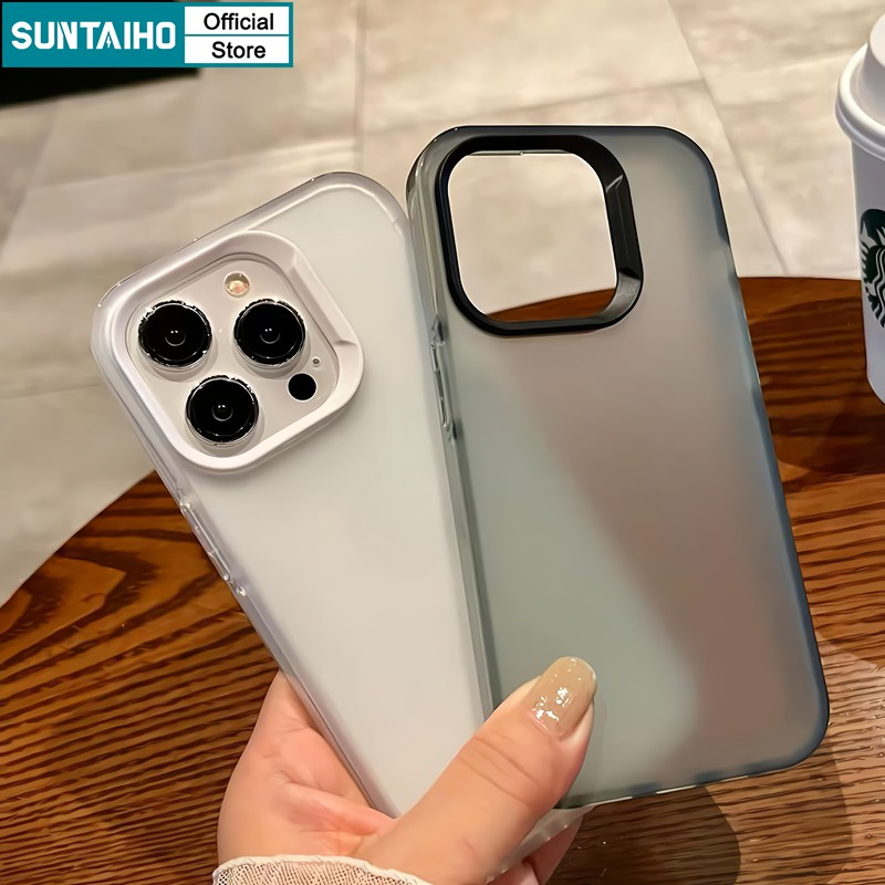Suntaiho เคสไอโฟน เคสโทรศัพท์มือถือ ซิลิโคนนิ่ม โปร่งแสง ผิวด้าน กันกระแทก สไตล์เรียบง่าย สําหรับ Iphone 15 14 12 13 11 Pro Max IP 7 8 Plus Iphon X XS XR Xs Max