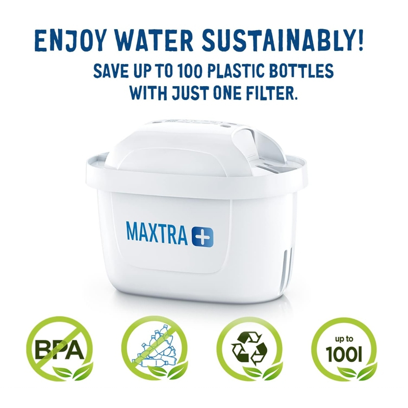 Brita MAXTRA+ Filter [ต้นฉบับจากเยอรมนี ] BRITA MAXTRA เครื่องกรองน้ำรุ่นใหม่แบบ Full-Effect +ไส้กรอง 50% ไส้กรอง 6 ชิ้น