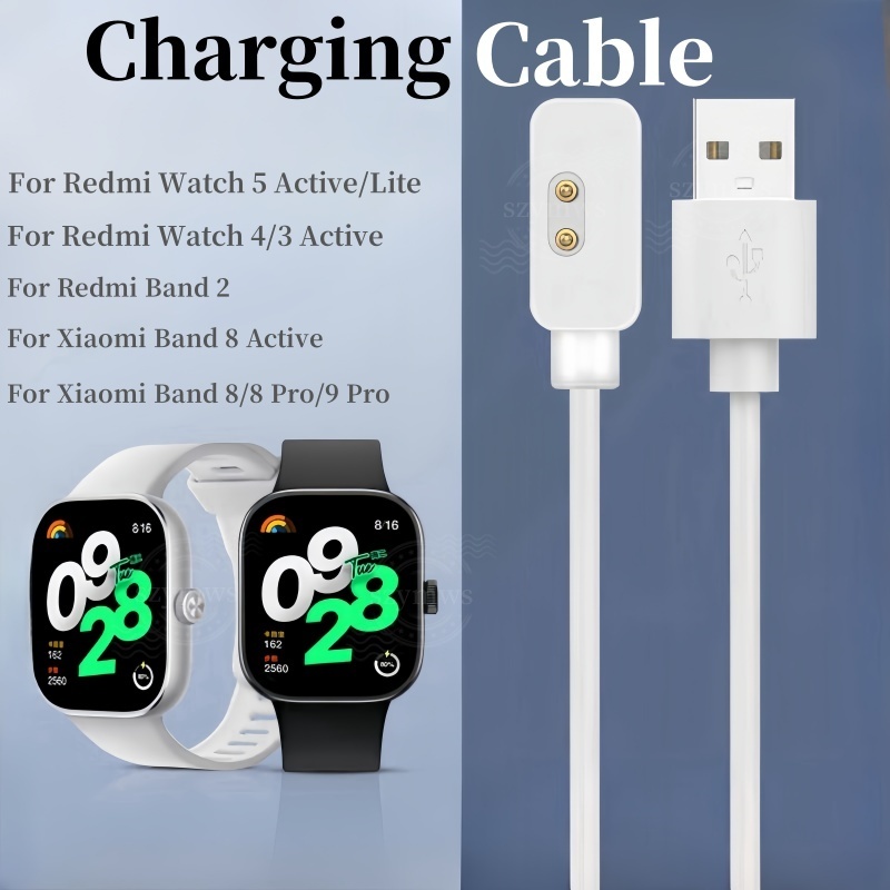 สําหรับ Redmi Watch 5 Active/Lite 4/3/3 Active สายชาร์จแม่เหล็กสําหรับ Xiaomi Band 8 Active 8 9 Pro USB Charger สายไฟ