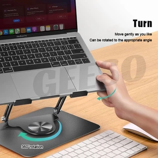 GEESO 360° Rotating Laptop Stand วัสดุเหล็ก แท่นวางโน๊ตบุ๊ค ปรับได้อย่างอิสระ 360องศา พับเก็บได้ ที่วางไอแพด แท็บเล็ต ขาตั้งแล็ป รุ่น JT16R 笔记本电脑支架
