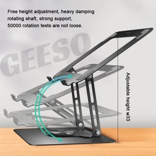 GEESO 360° Rotating Laptop Stand วัสดุเหล็ก แท่นวางโน๊ตบุ๊ค ปรับได้อย่างอิสระ 360องศา พับเก็บได้ ที่วางไอแพด แท็บเล็ต ขาตั้งแล็ป รุ่น JT16R 笔记本电脑支架