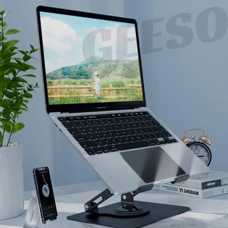GEESO 360° Rotating Laptop Stand วัสดุเหล็ก แท่นวางโน๊ตบุ๊ค ปรับได้อย่างอิสระ 360องศา พับเก็บได้ ที่วางไอแพด แท็บเล็ต ขาตั้งแล็ป รุ่น JT16R 笔记本电脑支架