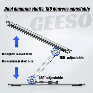 GEESO 360° Rotating Laptop Stand วัสดุเหล็ก แท่นวางโน๊ตบุ๊ค ปรับได้อย่างอิสระ 360องศา พับเก็บได้ ที่วางไอแพด แท็บเล็ต ขาตั้งแล็ป รุ่น JT16R 笔记本电脑支架