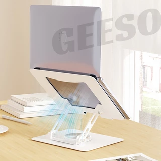 GEESO 360° Rotating Laptop Stand วัสดุเหล็ก แท่นวางโน๊ตบุ๊ค ปรับได้อย่างอิสระ 360องศา พับเก็บได้ ที่วางไอแพด แท็บเล็ต ขาตั้งแล็ป รุ่น JT16R 笔记本电脑支架