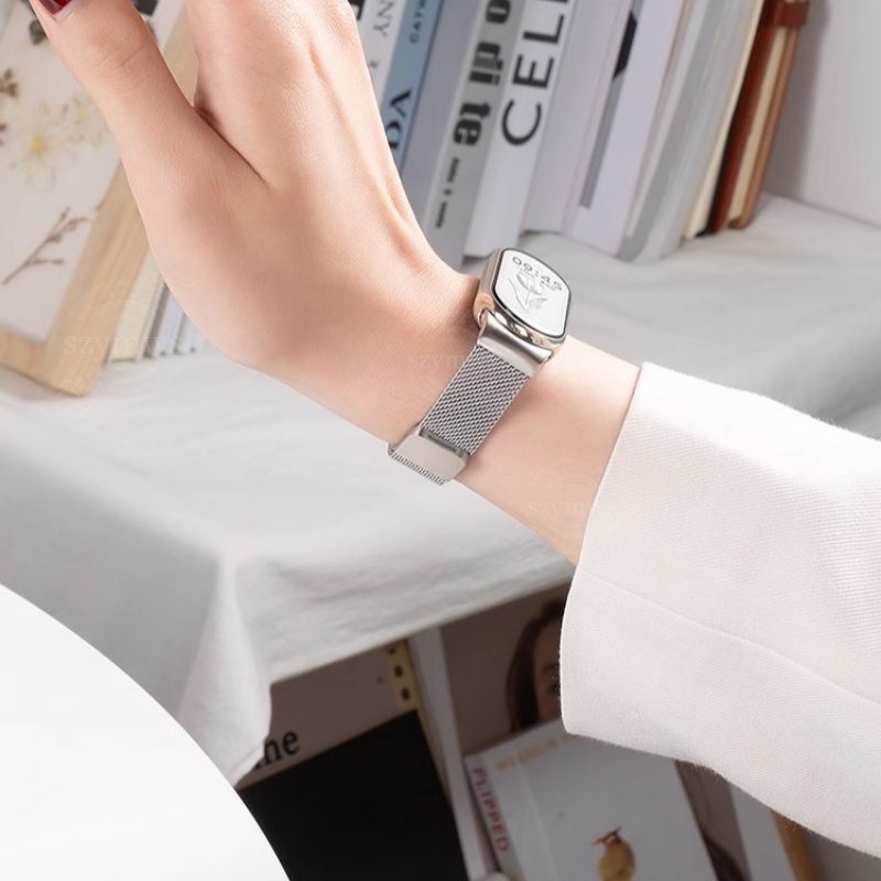 สายนาฬิกาแม่เหล็กสําหรับ Xiaomi Mi Band 10 9 8 สายรัดข้อมือสําหรับ Mi Band 8 Mi Band 9 10