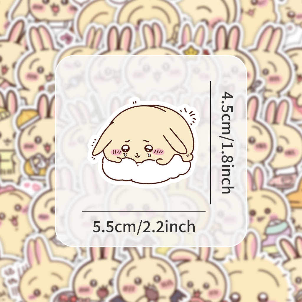 สติ๊กเกอร์กันน้ําลายการ์ตูน PET พลาสติก Usagi 50 ชิ้น - รูปที่ 4