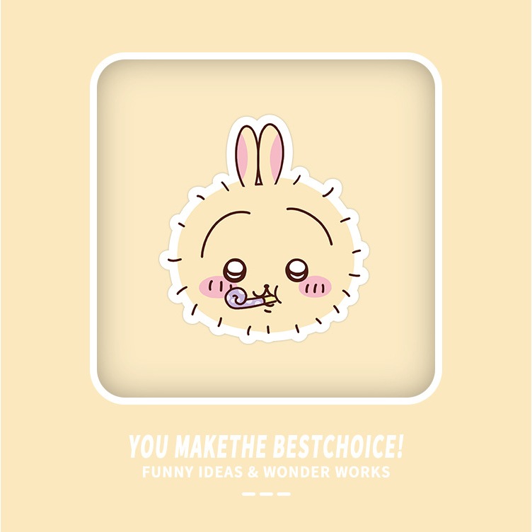 สติ๊กเกอร์กันน้ําลายการ์ตูน PET พลาสติก Usagi 50 ชิ้น - รูปที่ 5