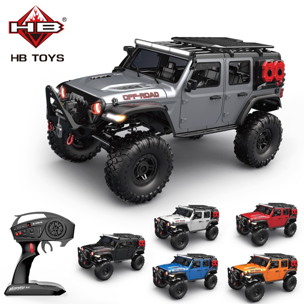 Pre-Order2025 ของเล่น HB ใหม่ล่าสุด R1011 1:10 4WD อัพเกรดจําลอง Ford Fierce Horse Climbing Off-Road รถ RC สี่ล้อไดรฟ์ R10 series รีโมทคอนโทรลรถ