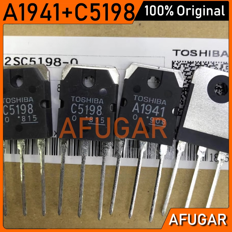2SC5198 (C5198) + 2SA1941 (A1941) ชุดทรานซิสเตอร์ TO-3P 10 ชิ้น (5 คู่) คุณภาพ ใหม่ pxb8 + ชุด (5 คู