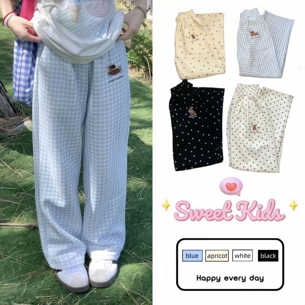 SweetKids พร้อมส่งจากกทม🌸กางเกงเด็กผู้หญิง🍓แฟชั่นลําลอง กางเกงขาตรงสําหรับเด็กผู้หญิง น่ารักและสะดวกสบาย เหมาะสําหรับฤดูร้อน