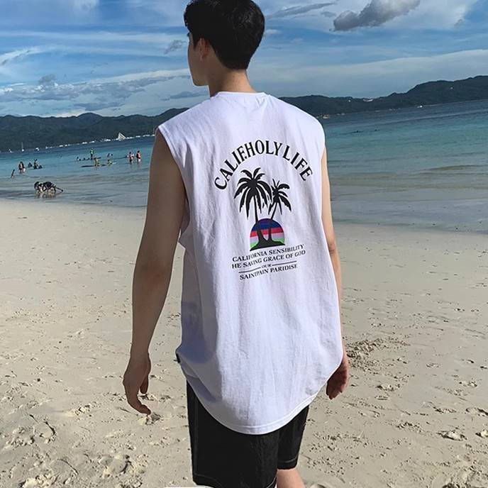 [ส่งไวจากไทย] Maisida เสื้อกั๊ก สไตล์ฮ่องกง การพิมพ์ ผู้ชาย แฟชั่น ขนาดใหญ่ เสื้อกั๊ก – โปรปัง