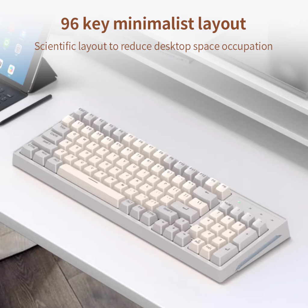 ชุดคีย์บอร์ดและเมาส์ไร้สาย Acer OMR143 การเชื่อมต่อไร้สาย Bluetooth + 2.4G พร้อมการชาร์จ Type-C เอฟเฟกต์แสง