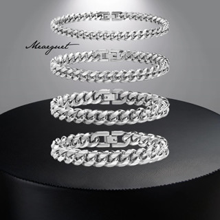 Meaeguet สร้อยข้อมือคิวบาลำลอง6/8/10/12มม. สำหรับผู้ชายเด็กผ…