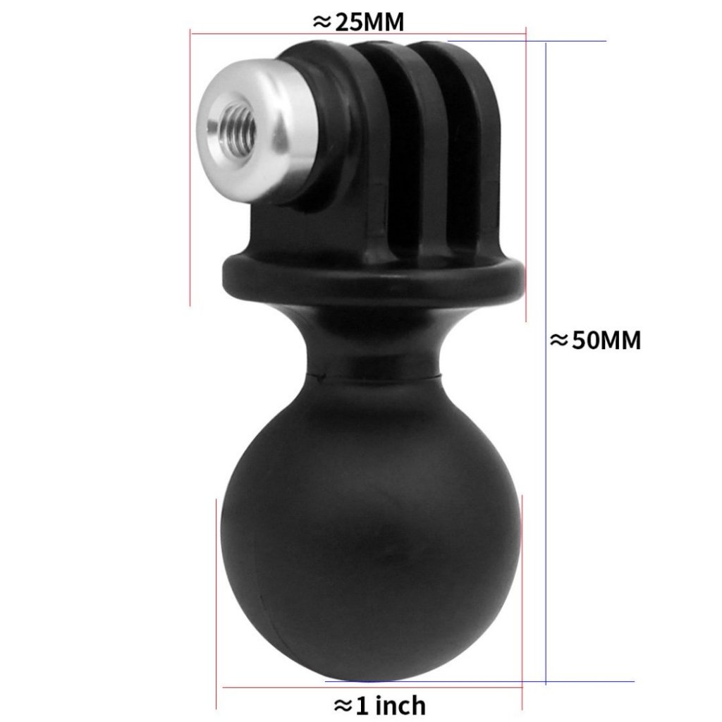 JMT หัวบอล 25 มม. หมุนได้ 360 องศา เหมาะสําหรับ GOPRO สําหรับ DJI Osmo Action ติดตั้งขาตั้งกล้องฐานหัวบอล