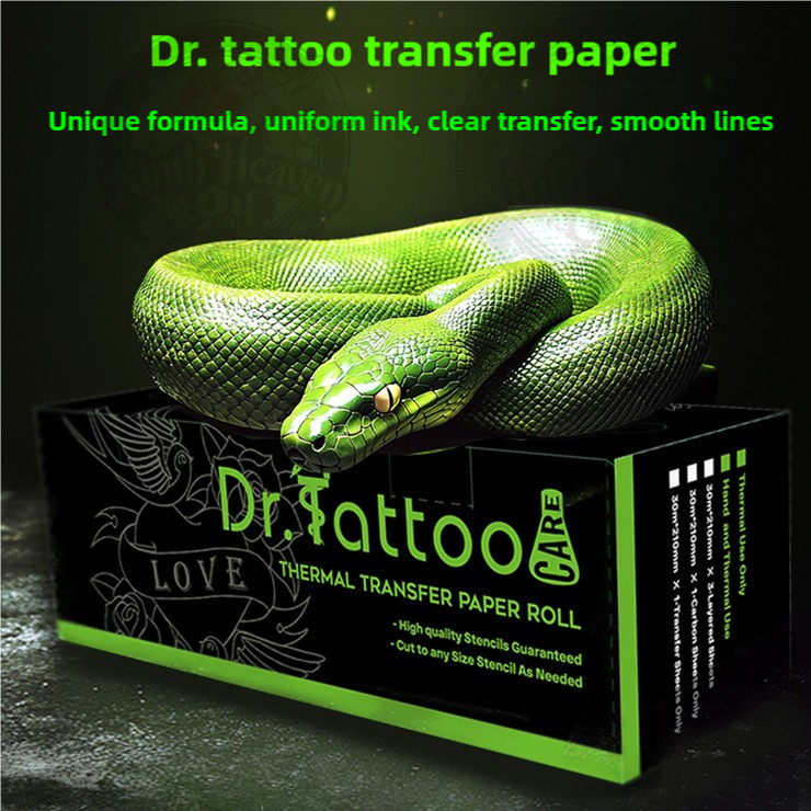 สูตรใหม่ Dr.Tattoo Classic Thermal Roll Stencil Transfer Paper Tattoo ที่เขียนด้วยลายมือและเครื่อง 3