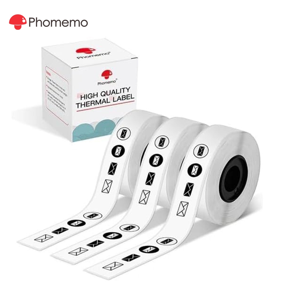 Phomemo กระดาษสติกเกอร์ฉลากความร้อน สําหรับเครื่องพิมพ์ D30 D30S Q30 Q30S Q31(3 ม้วน) 15mm Thermal p