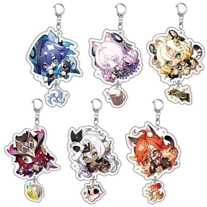 Genshin impact พวงกุญแจ Mavuika Citlali Diluc ท่านอน จี้อะคริลิค