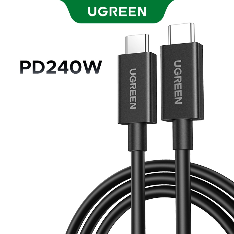 Ugreen PD3.1 240W สาย USB C ถึง USB C 480Mbps ซิลิโคนเปลือกอลูมิเนียม PD Fast สายชาร์จสําหรับ iPhone