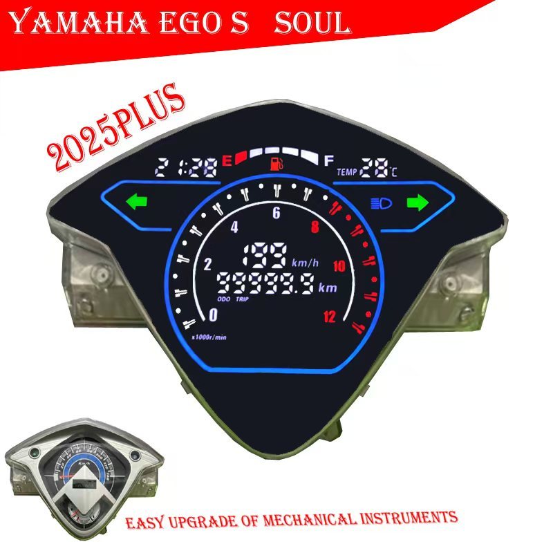 สําหรับ YAMAHA Mio Soul Digital Speedometer Gauge LED Meter Speedometer ASSY เครื่องวัดระยะทาง Tachometer