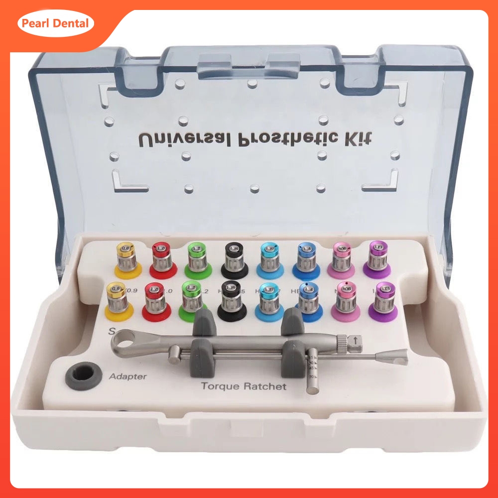 ทันตกรรม Universal Implants แรงบิดไขควงประแจ Prosthesis ซ่อม Ratchet Kit เครื่องมือ