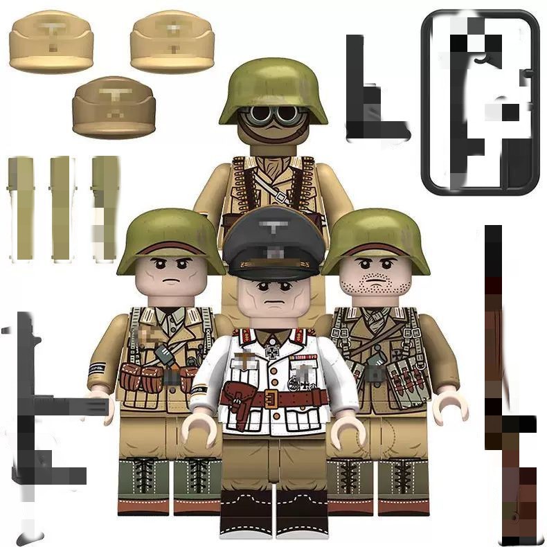 บล็อกของเล่นรูป Afrika Corps 98K ทหาร Building Block มินิของเล่น N617-620