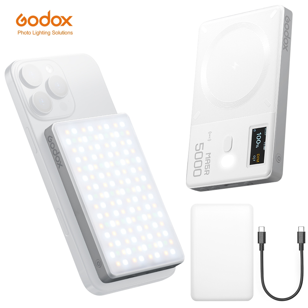 Godox MA5R Double the Flex Magnetic ชาร์จไฟ LED สีเต็มรูปแบบ