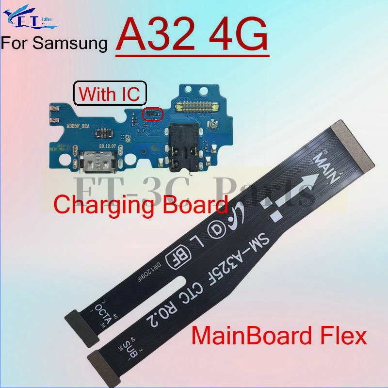 สําหรับ Samsung A32 4G A325F ชาร์จ USB ชาร์จพอร์ตไมโครโฟน Dock Connector หลัก Flex Cable