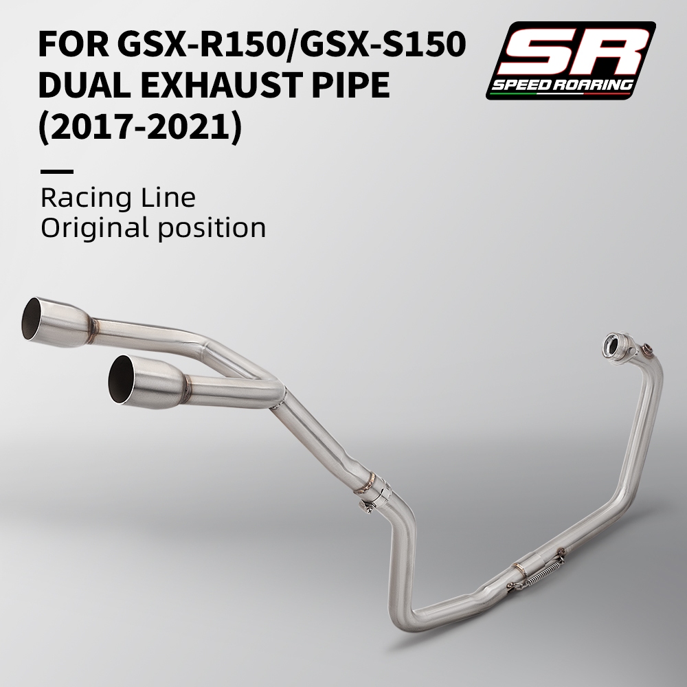 รถจักรยานยนต์ไอเสียหนีสําหรับ GSX150R GSXR150 GSX-S150 GSX S150Modify สแตนเลส 50.8 มม.ด้านหน้า Link 