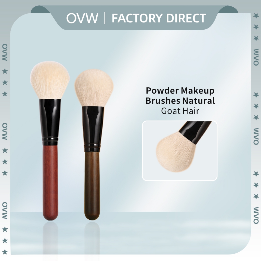 Ovw Goat Hair Short Handle Powder แปรงแต่งหน้า BMMG