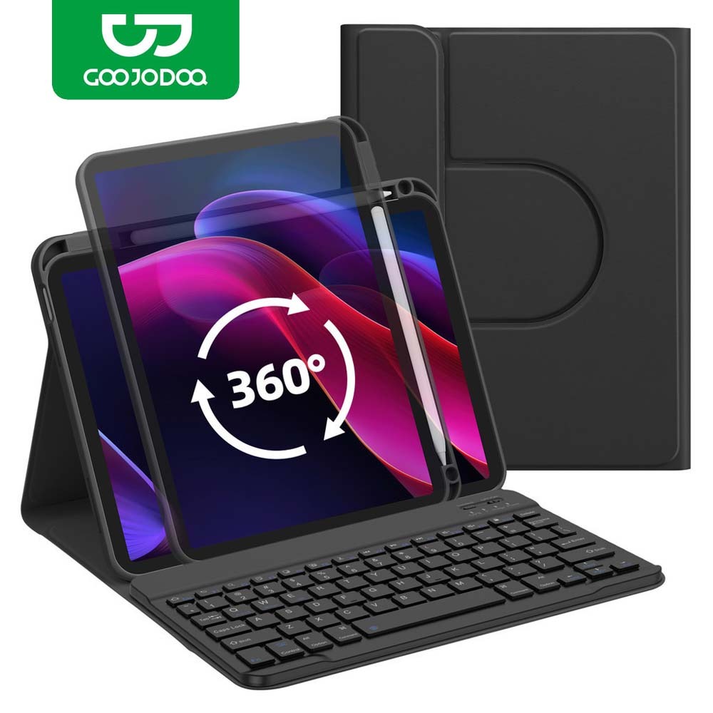 GOOJODOQ เคสแม่เหล็กพร้อมคีย์บอร์ดสําหรับ Pro 11 Air 4 Air 5 Gen 7/8/9/10 Air 3 10.5Keyboard กรณีพร้