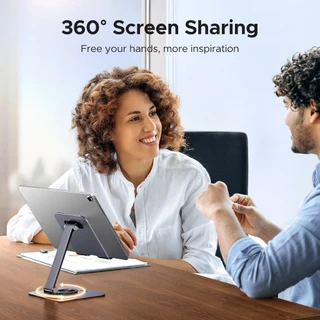 UGREEN ที่วางโทรศัพท์อะลูมิเนียมปรับมุมได้ 360° ซิลิโคนป้องกันแบบพับได้สําหรับ iPhone 12 13 14 15 16 17Pro Max, Samsung S22 S23, ipad mini