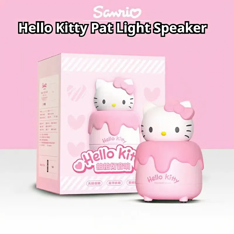 Sanrio hellokitty ลําโพงบลูทูธน่ารักเสียงไร้สาย Night Light มินิซิลิโคนโคมไฟข้างเตียงของขวัญวันเกิด