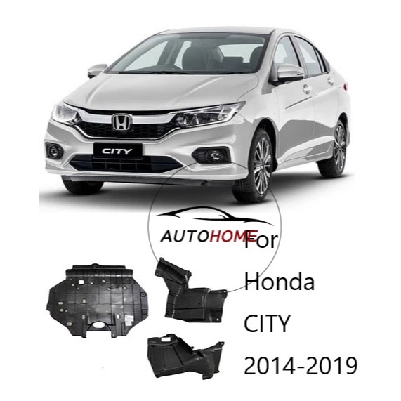 (คุณภาพดี)FRONT ENGINE UNDER COVER สําหรับ HONDA CITY T9A GM6 2014 2015 2016 2017 2018 2019 2020 ยี่ห้อใหม่