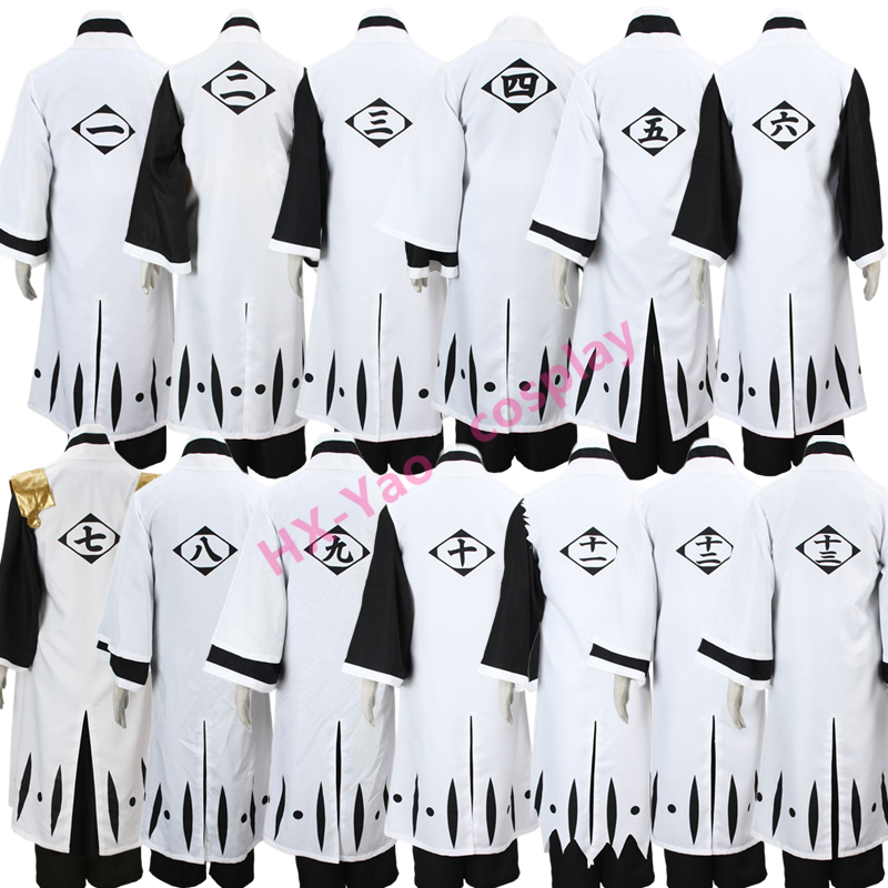【HX-YAO】Bleach Gotei 13 series cosplay Captain's costume Hitsugaya Toushirou Kuchiki Byakuya cosplay