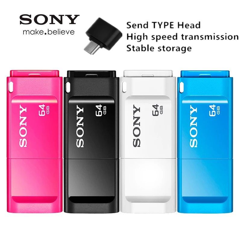 แฟลชไดรฟ์ USB 3.0 ความเร็วสูงของ Sony 32GB 16GB การ์ดหน่วยความจํา 128GB 64GB ไดร
