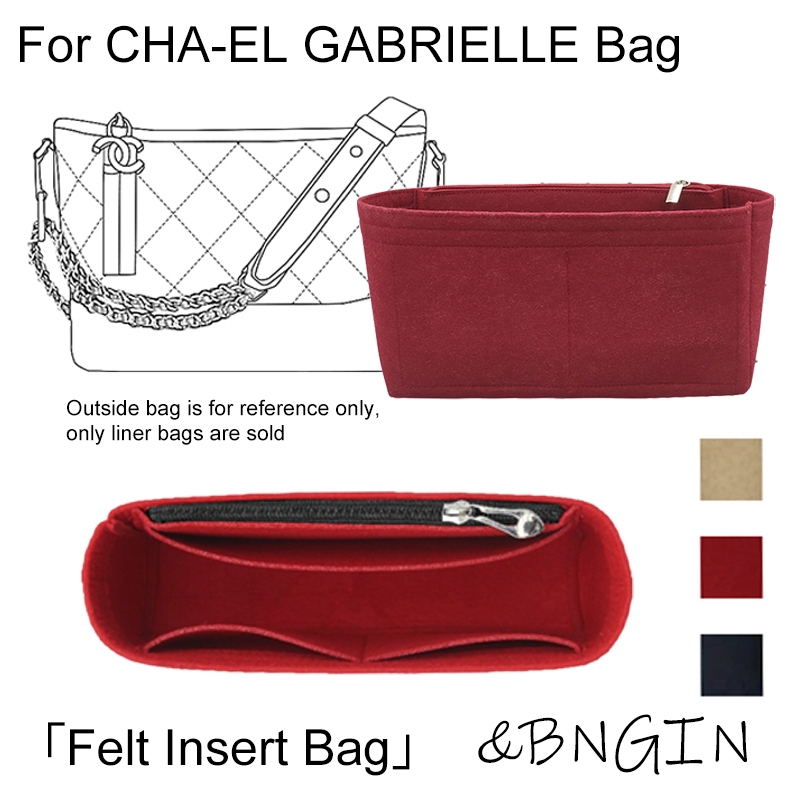 BNGIN สําหรับ Gabriell- Hobo Felt ใส่กระเป๋า Felt แต่งหน้ากระเป๋าด้านในกระเป๋าแบบพกพาฐาน Shaper