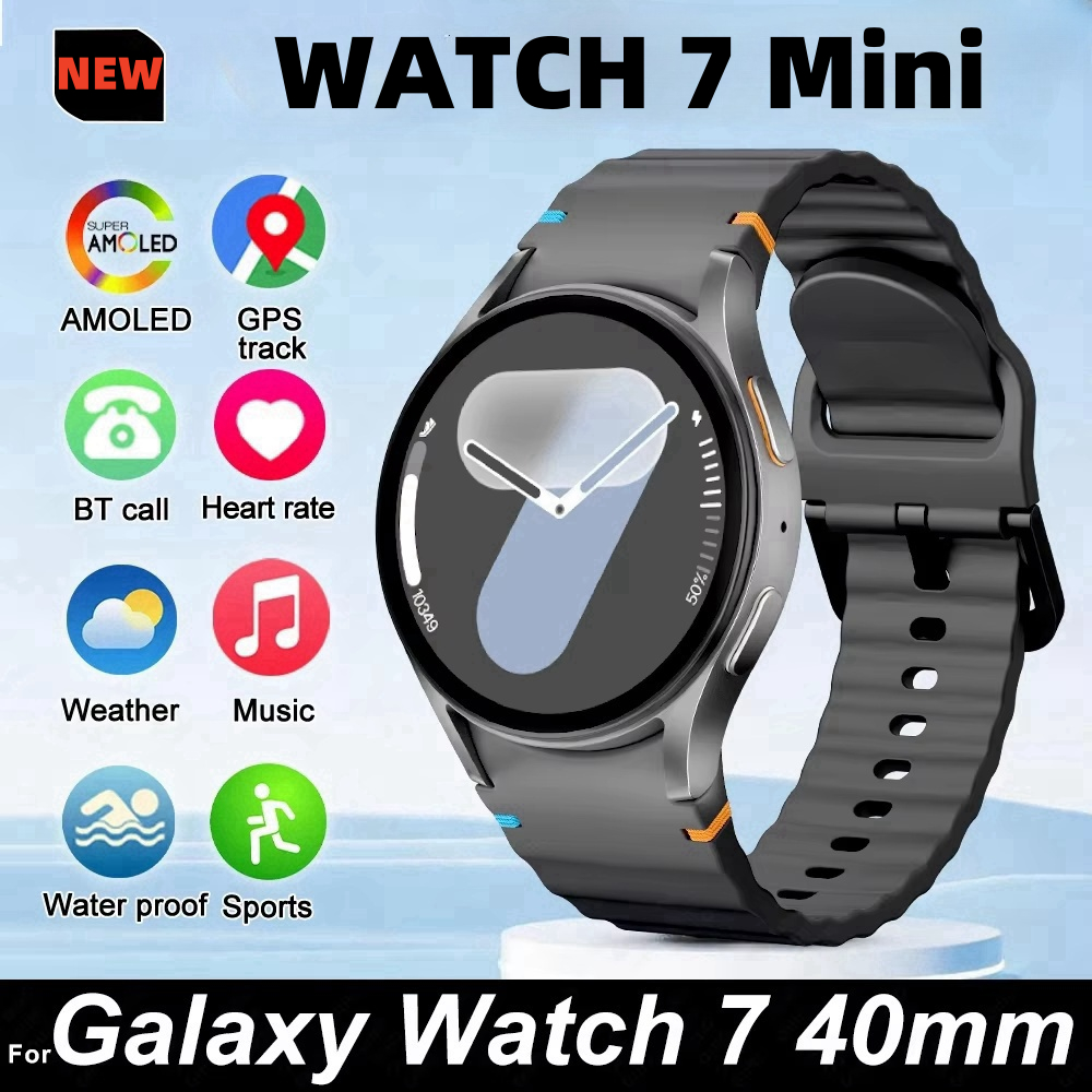 2025 Galaxy Watch 7 mini สําหรับ Samsung 1.3 นิ้วผู้ชาย AMOLED หน้าจอมัลติฟังก์ชั่นกีฬาฟิตเนส Tracker ผู้หญิงเพื่อสุขภาพสมาร์ทนาฬิกา