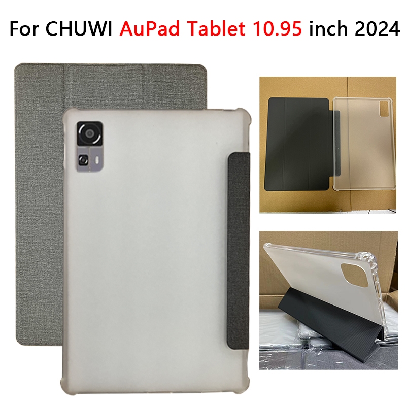 สําหรับ CHUWI AuPad แท็บเล็ต 10.95 นิ้ว 2024 โปร่งใสแฟชั่น Flip Cover แท็บเล็ต Drop resistance Case
